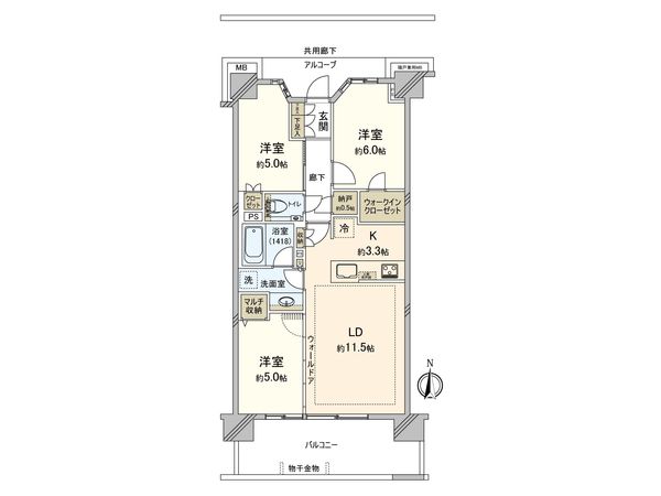プラウド横浜幸ヶ谷 間取図(平面図) プラウド横浜幸ヶ谷 間取図(平面図)