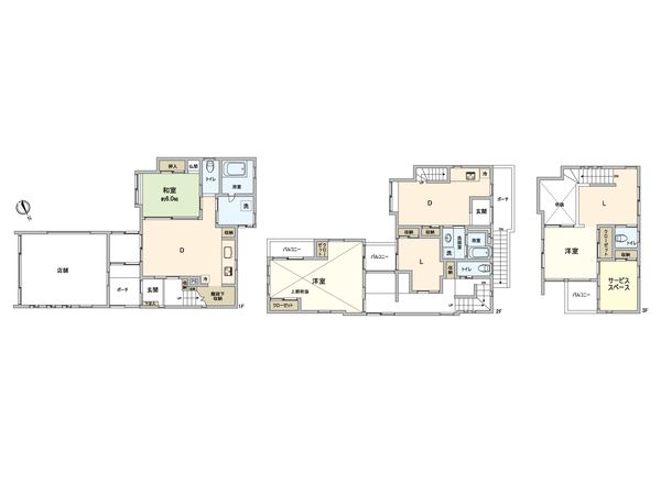 西区戸部町4丁目(戸建) 間取図(平面図) 西区戸部町4丁目(戸建) 間取図(平面図)