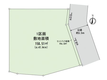 新橋町(土地)1区画 地形図