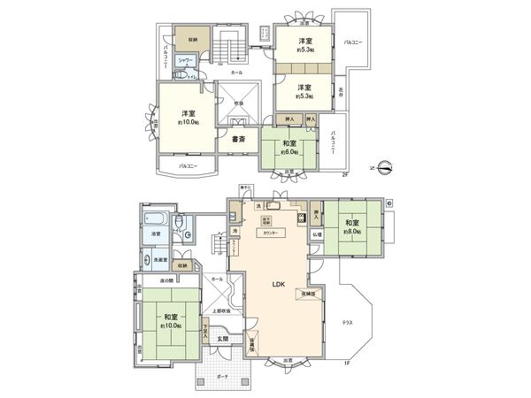 緑園7丁目 戸建 間取図(平面図)
