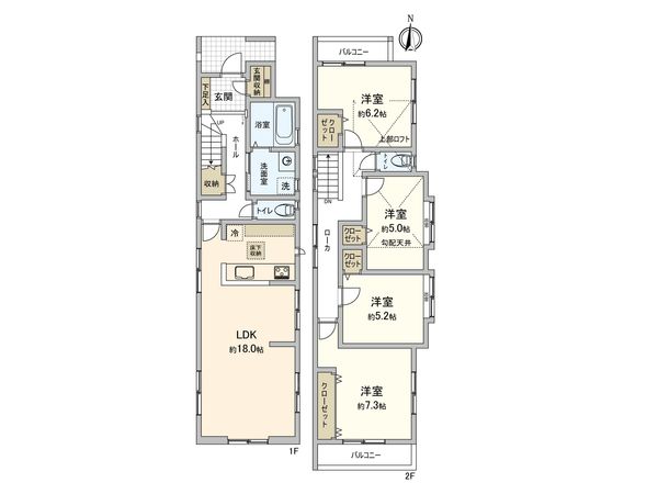 名瀬町 戸建 間取図(平面図) 間取図(平面図)