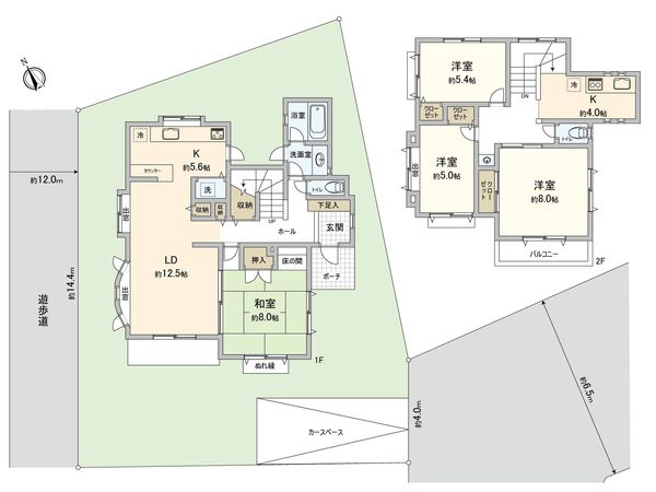 横浜市泉区緑園6丁目 戸建 間取図(平面図)