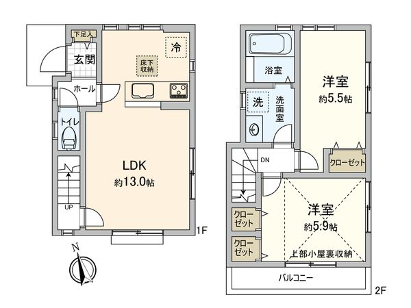 保土ケ谷区上菅田町(戸建) 間取図(平面図) 保土ケ谷区上菅田町(戸建) 間取図(平面図)