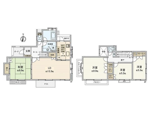 西が岡2丁目(戸建) 間取図(平面図) 西が岡2丁目(戸建) 間取図(平面図)