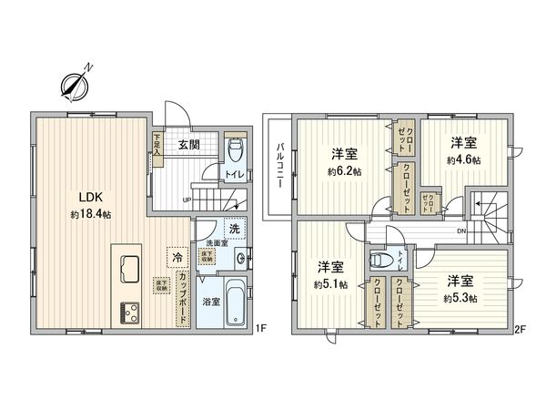 和泉が丘2丁目 新築1号棟 間取図(平面図)