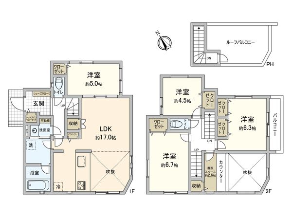 新橋町(新築戸建)7号棟 間取図(平面図) 新橋町(新築戸建)7号棟 間取図(平面図)