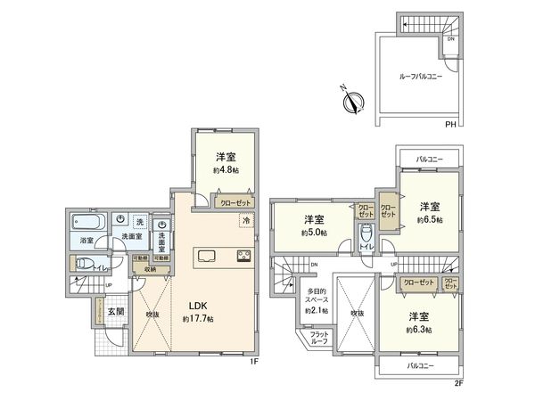 新橋町(新築戸建)11号棟 間取図(平面図) 新橋町(新築戸建)11号棟 間取図(平面図)