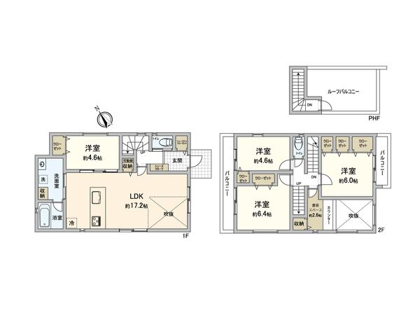 新橋町(新築戸建)13号棟 間取図(平面図) 新橋町(新築戸建)13号棟 間取図(平面図)