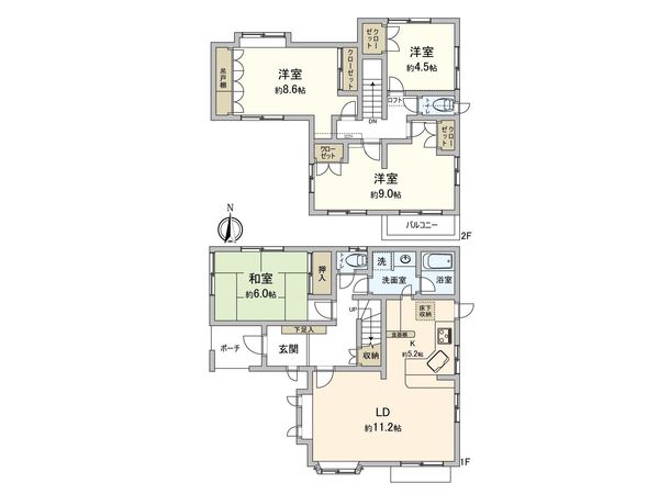 緑園2丁目(戸建) 間取図(平面図)