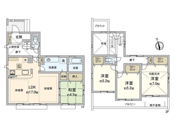 和泉中央北1丁目(新築戸建) 間取図(平面図)