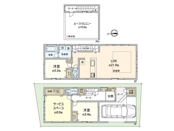 上飯田町(新築戸建) 間取図(平面図) 上飯田町(新築戸建) 間取図(平面図)