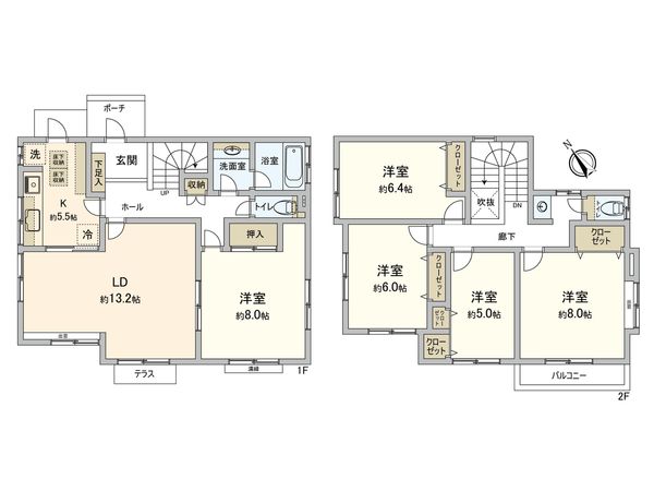 領家1丁目(戸建) 間取図(平面図) 領家1丁目(戸建) 間取図(平面図)