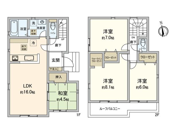 和泉中央南2丁目(新築戸建) 間取図(平面図)