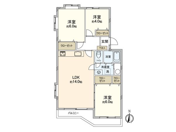 グリーンハイムいずみ野 39号棟 間取図(平面図) グリーンハイムいずみ野 39号棟 間取図(平面図)