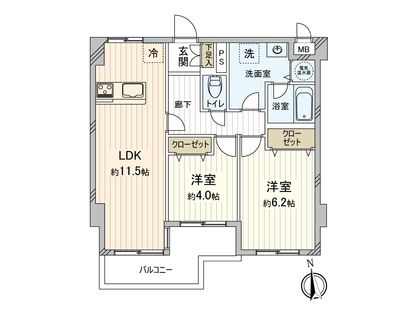 ライオンズマンション戸塚 間取図(平面図)