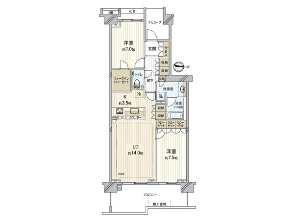 グランドメゾン東戸塚 4番館 間取図(平面図) グランドメゾン東戸塚 4番館 間取図(平面図)
