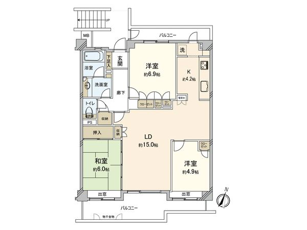 東建ニューハイツ緑園都市 参番館 間取図(平面図)