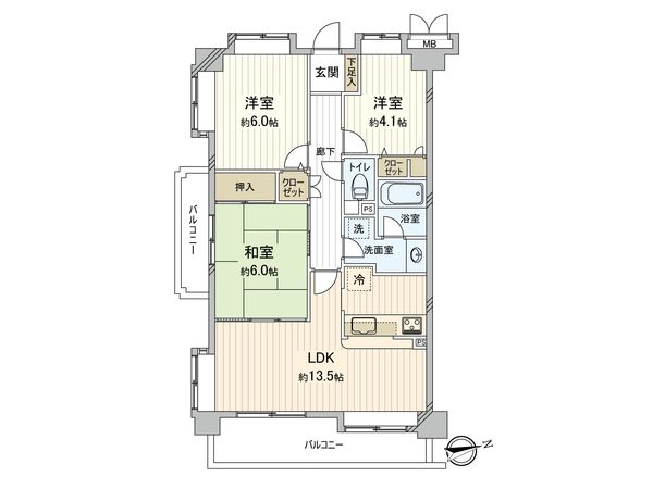 エンゼルハイムいずみ中央 間取図(平面図)