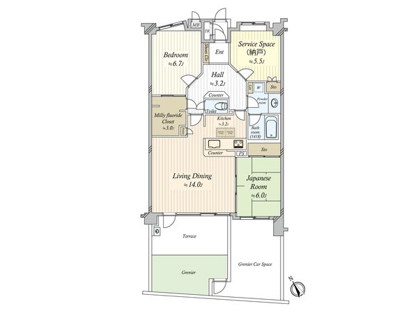 ビッグヴァン横濱和泉町 間取図(平面図)