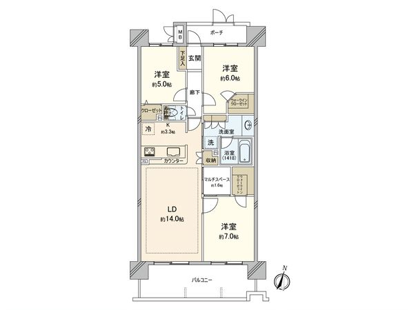 エンゼルグランディアいずみ中央 間取図(平面図)