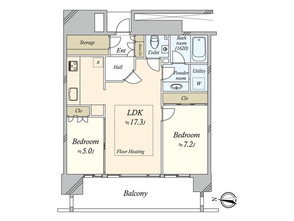 M.M.TOWERS the East 間取図(平面図)