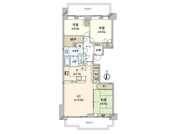 サン・ステージ緑園都市東の街 7番館 間取図(平面図)