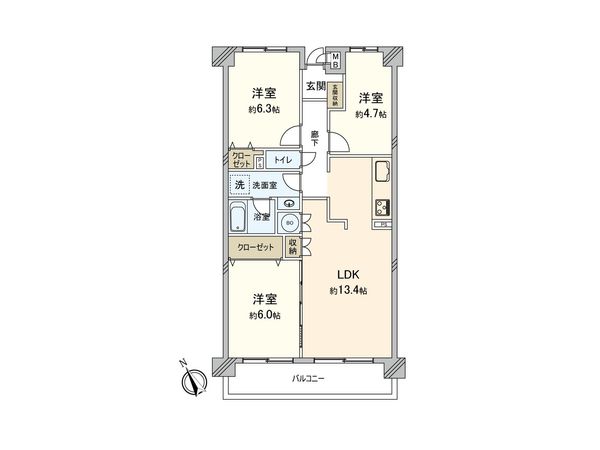 保土ヶ谷西パーク・ホームズ 間取図(平面図)
