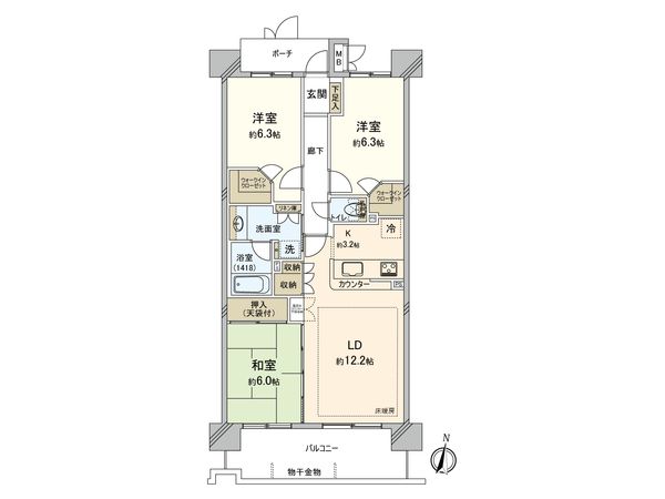 エンゼルグランディアいずみ中央 間取図(平面図)