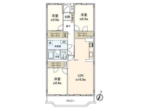 グリーンハイム弥生台 12号棟 間取図(平面図) グリーンハイム弥生台 12号棟 間取図(平面図)