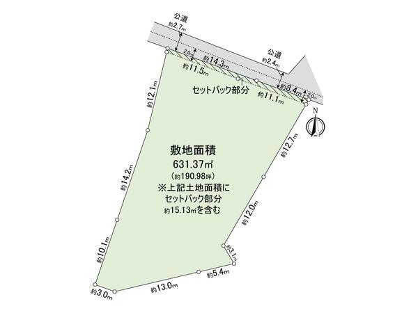 藤沢市片瀬4丁目 土地 区画図 区画図