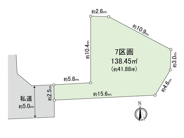 藤沢市本藤沢2丁目 土地 7区画 区画図 藤沢市本藤沢2丁目 土地 7区画 区画図