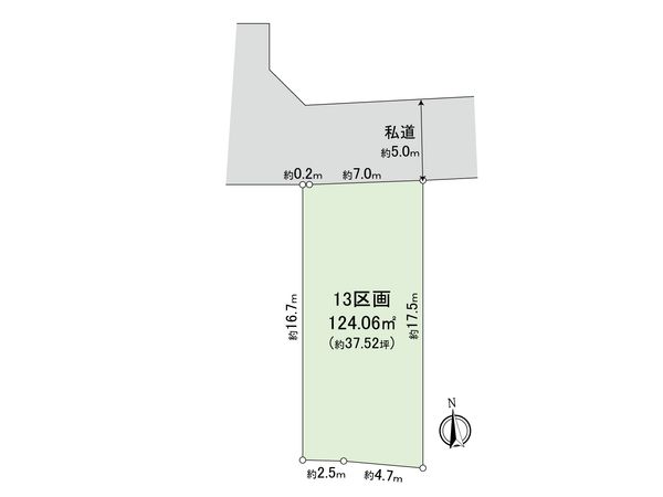 藤沢市本藤沢2丁目 土地 13区画 区画図 藤沢市本藤沢2丁目 土地 13区画 区画図