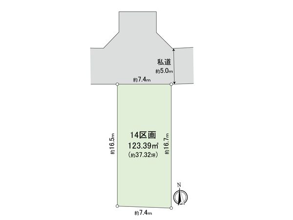 藤沢市本藤沢2丁目 土地 14区画 区画図 藤沢市本藤沢2丁目 土地 14区画 区画図