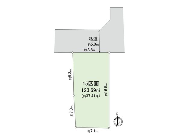 藤沢市本藤沢2丁目 土地 15区画 区画図 藤沢市本藤沢2丁目 土地 15区画 区画図