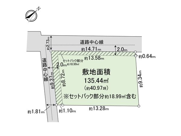 藤沢市鵠沼松が岡2丁目 土地 区画図 藤沢市鵠沼松が岡2丁目 土地 区画図