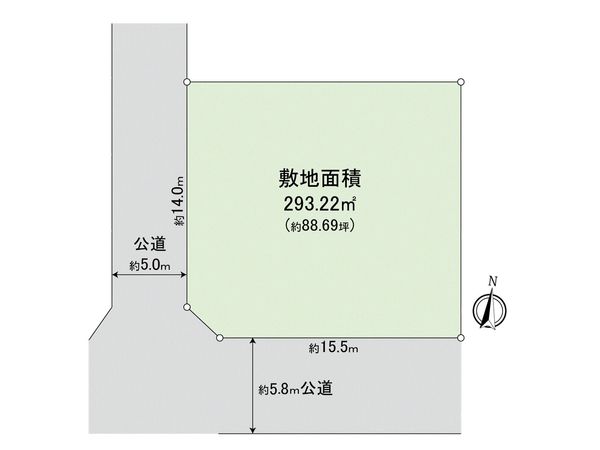 鎌倉市西鎌倉1丁目 土地 区画図