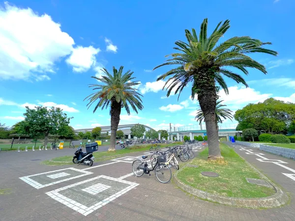 プール、トレーニングルーム、野球場、テニスコート、SL広場などがあり充実した公園です。