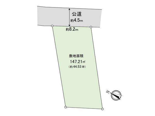 藤沢市鵠沼海岸3丁目 建築条件付土地 区画図