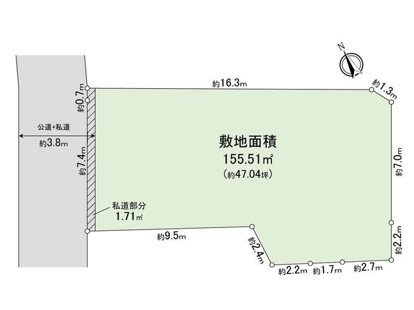 鎌倉市腰越5丁目 土地 区画図 区画図