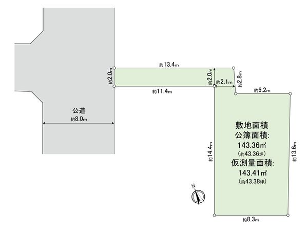 藤沢市村岡東2丁目 土地 区画図 藤沢市村岡東2丁目 土地 区画図