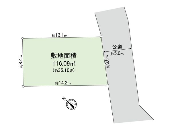 藤沢市渡内3丁目 土地 区画図