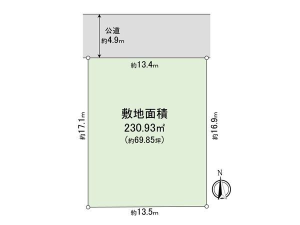 藤沢市片瀬山1丁目 土地 区画図