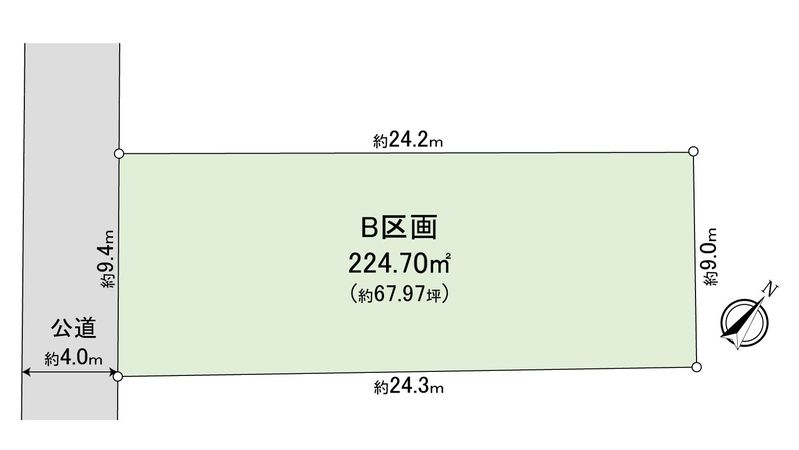 藤沢市片瀬海岸3丁目 土地 B区画 区画図