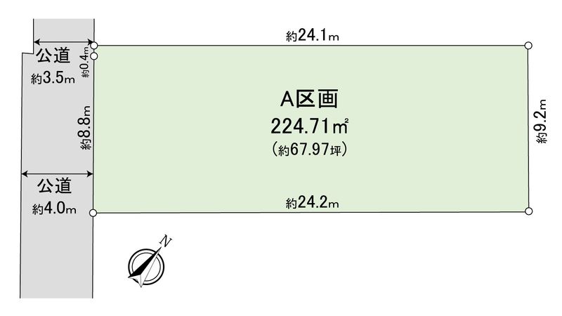 藤沢市片瀬海岸3丁目 土地 A区画 区画図