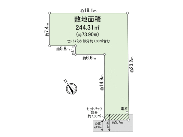 藤沢市片瀬海岸２丁目　土地 地形図