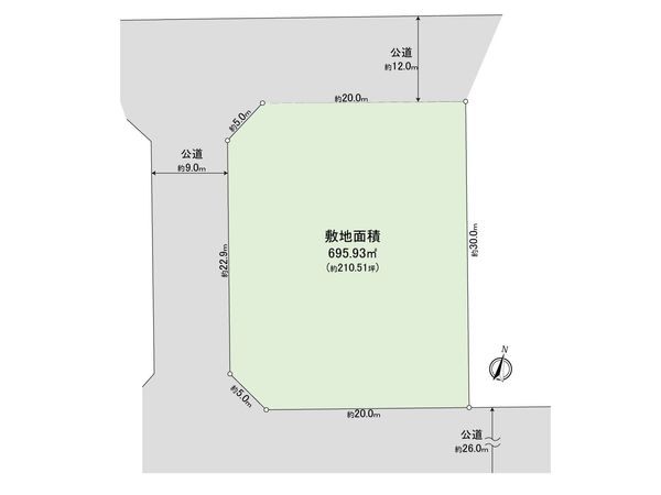 横浜市中区本牧和田 土地 間取図