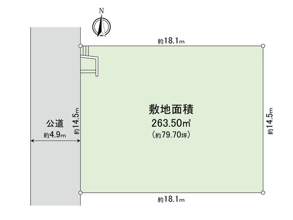 鎌倉市西鎌倉2丁目 土地 区画図 鎌倉市西鎌倉2丁目 土地 区画図