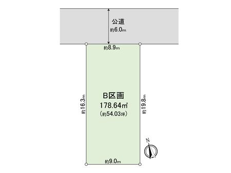 藤沢市片瀬山5丁目 土地 B区画 区画図