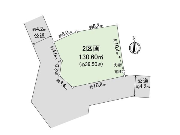 藤沢市善行坂2丁目 土地 2区画 区画図