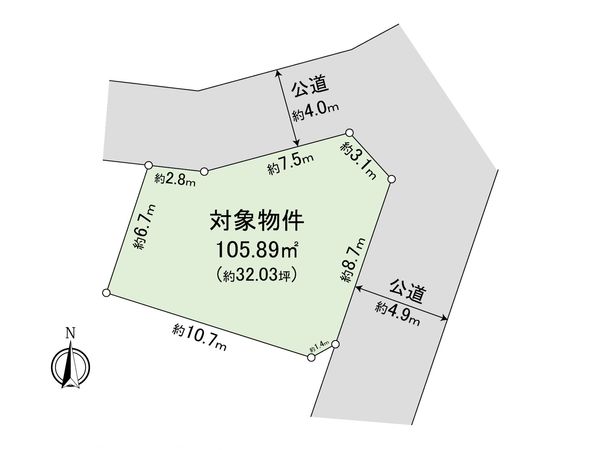 藤沢市片瀬山1丁目 土地 区画図
